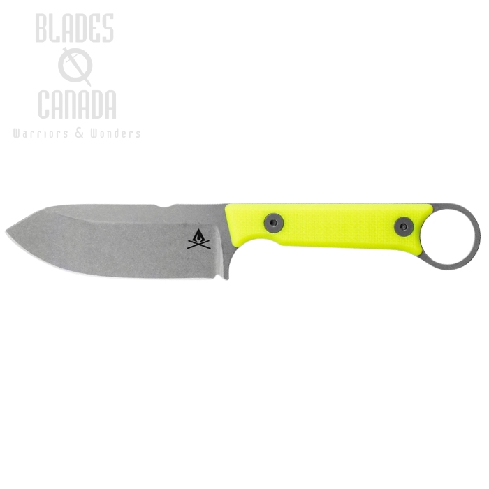 White River Firecraft FC 3.5 Pro Fixed Blade Knife, MagnaCut, G10 Hi-Vis Textured Yellow, Kydex Sheath